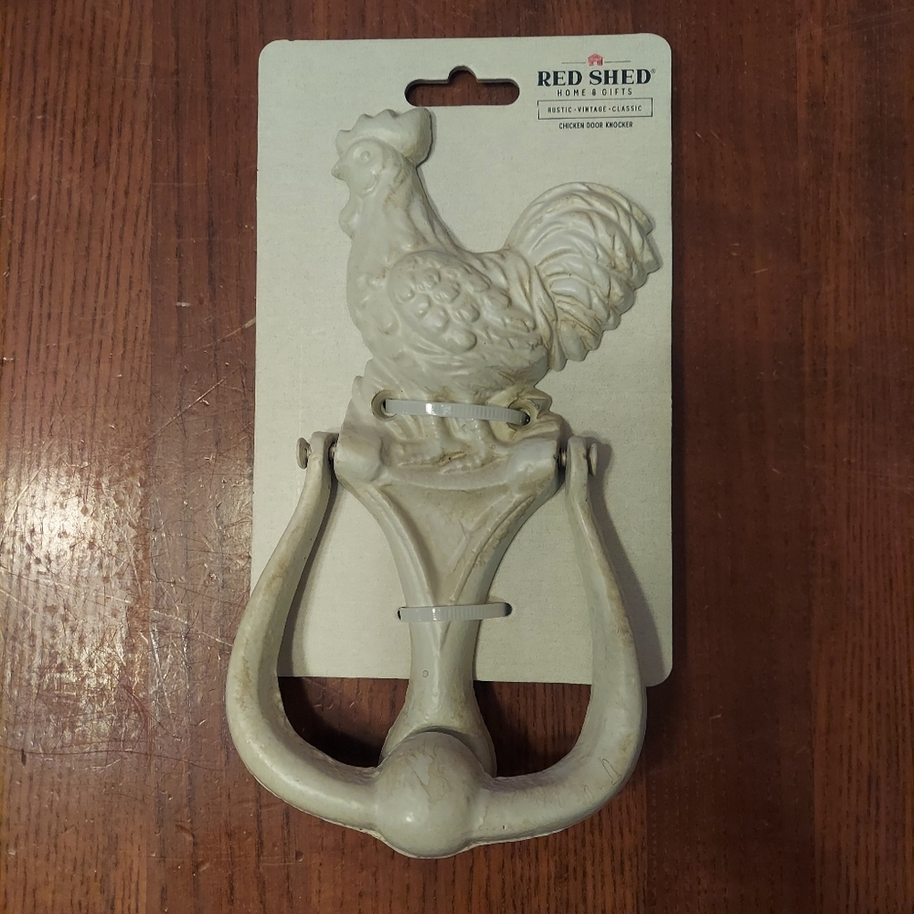 Red Shed White Chicken Door Knocker